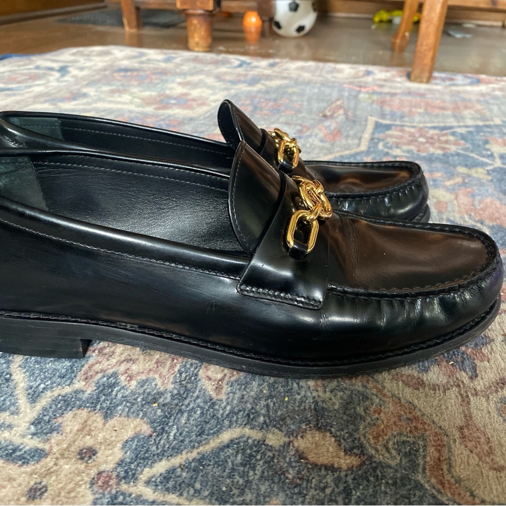Louis Vuitton Black Chess Flat Leather Loafers - Picture 3 of 13